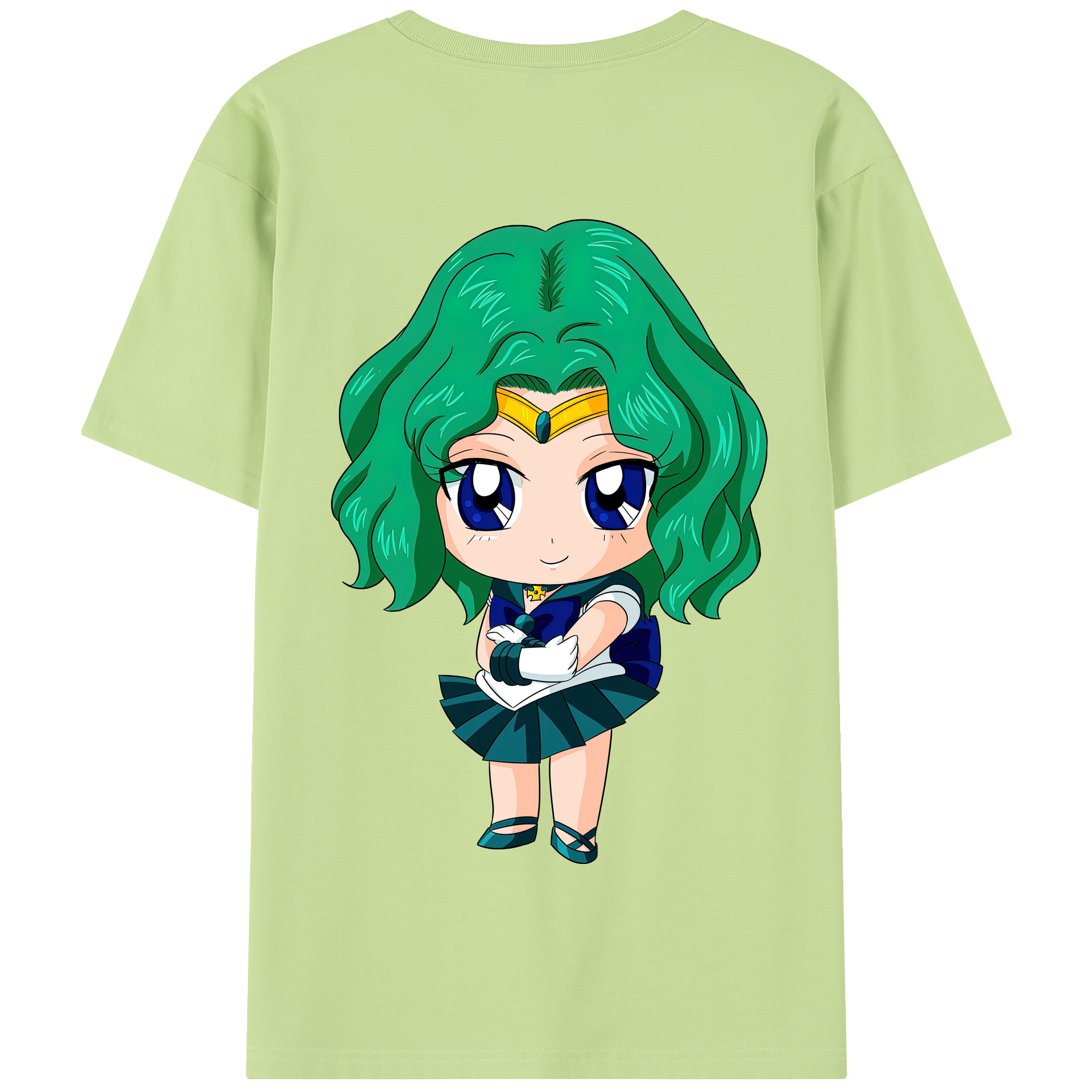 （画像用） 美少女戦士セーラームーン 海王 みちる（かいおう みちる） Sailor Moon Kaiou Michiru 綿100％半袖Tシャツ（背面プリント）